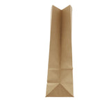 GROCERY BAG 4# NATURAL 5 X 3 1/8 X 9 7/8, side view