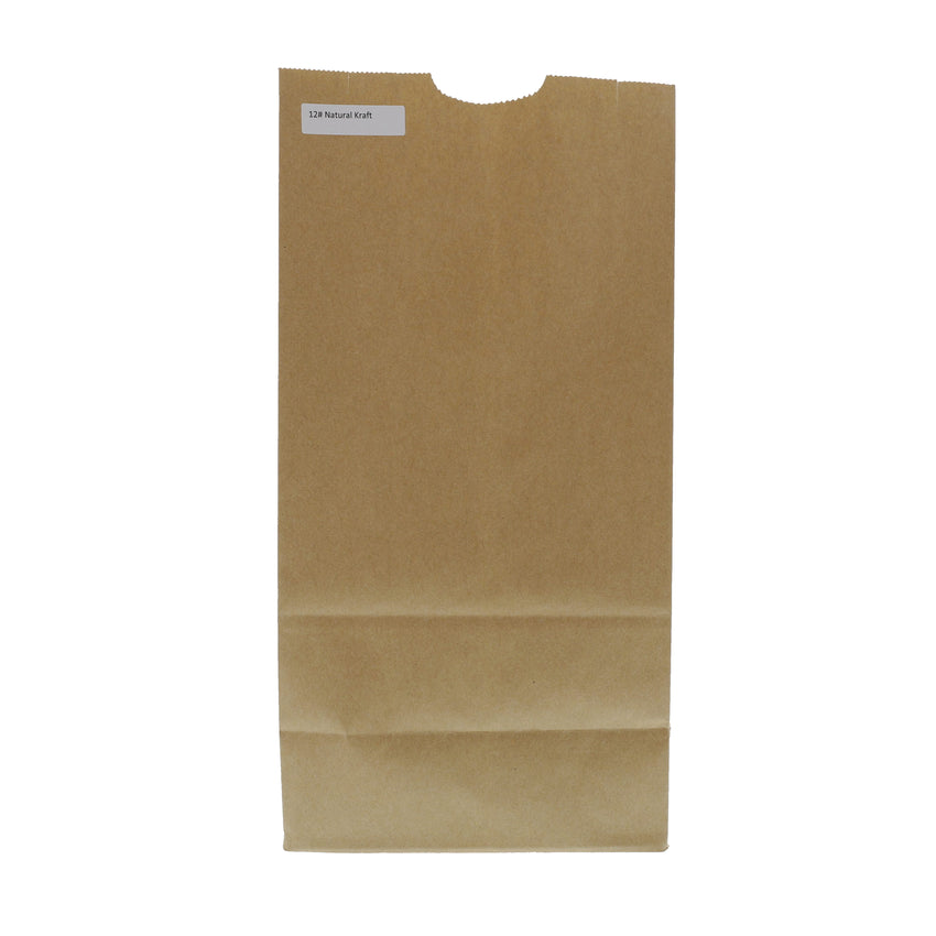 GROCERY BAG 12# NATURAL 7 X 4 3/8 X 13 3/4