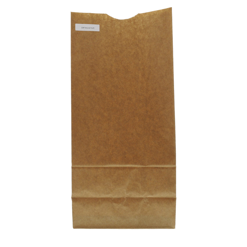 GROCERY BAG 16# NATURAL 7 3/4 X 4 3/4 X 16