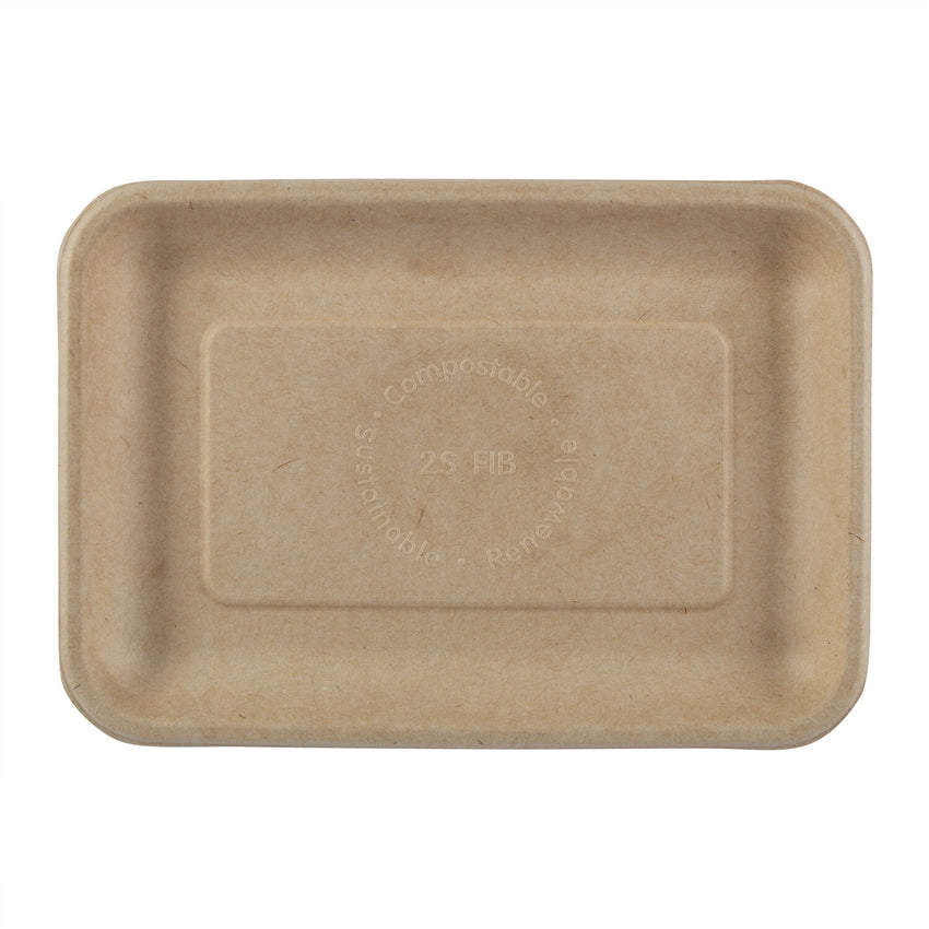 Tan Fiber NPFA Trays 8" x 5.75" x 0.6", Top view