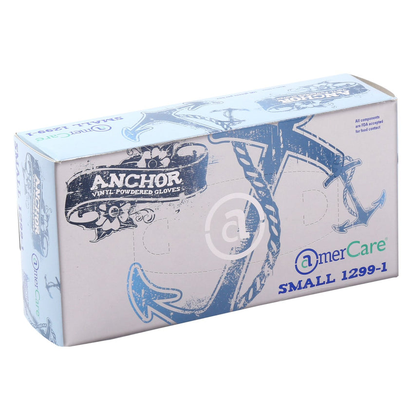 Anchor Vinyl Gloves, Lightly Powdered, Inner Box