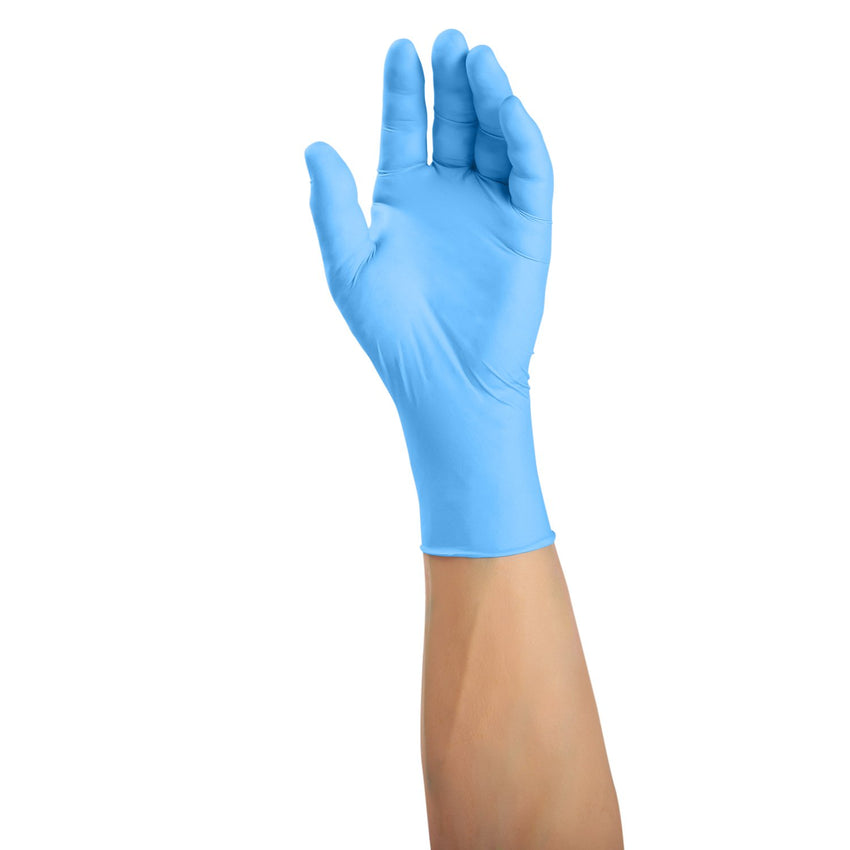 Pacific Nitrile Gloves, Powder Free, Glove On Hand