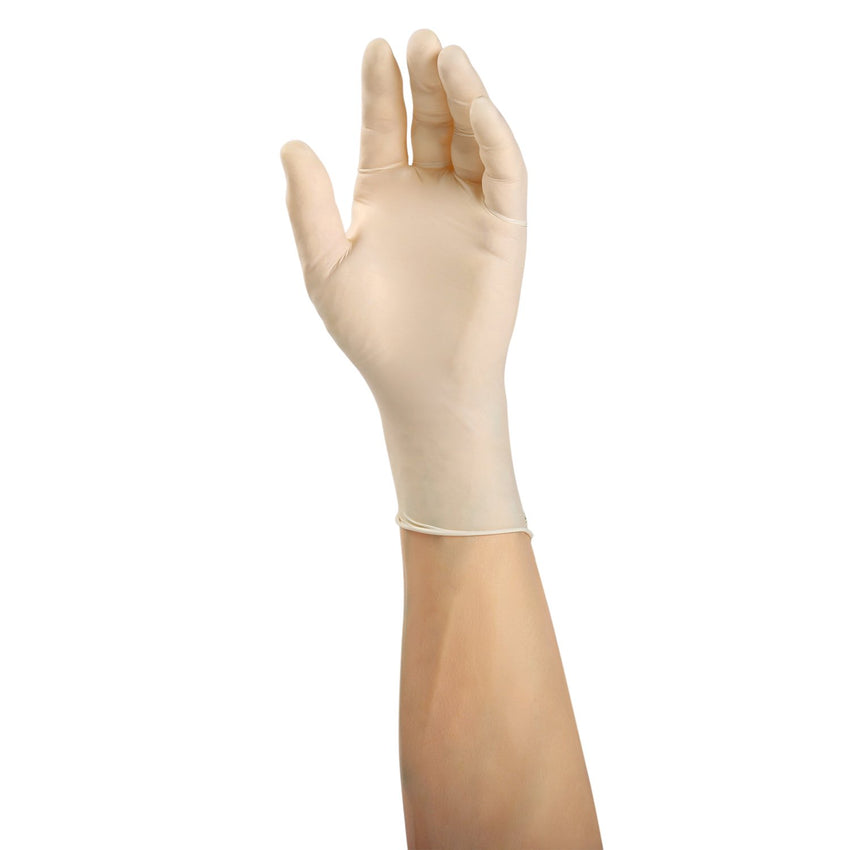 Edge Latex Gloves, Powder Free, Glove On Hand