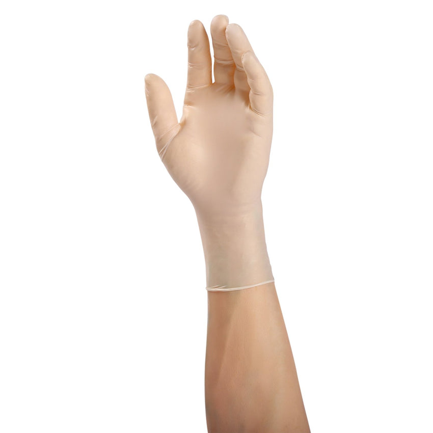 Gladiator Synthetic Stretch Vinyl Gloves, Powder Free, Glove On Hand