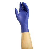 Grape Grip Nitrile Gloves, Exam Grade, Powder Free, Glove On Hand