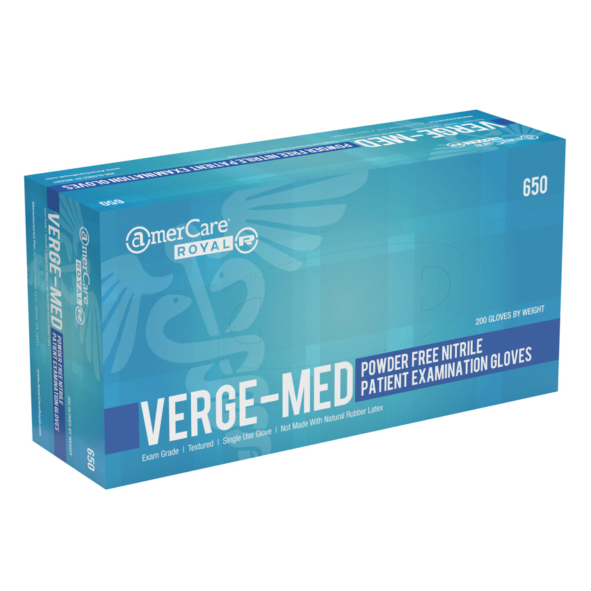 Verge-Med Nitrile Gloves, Exam Grade, Powder Free, Inner Box