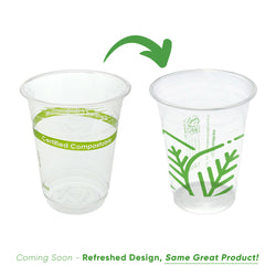 16 oz Clear PLA Cup Compostable