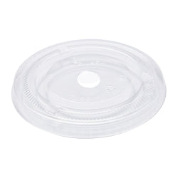 12-24 oz Compostable Clear CPLA Flat Lid