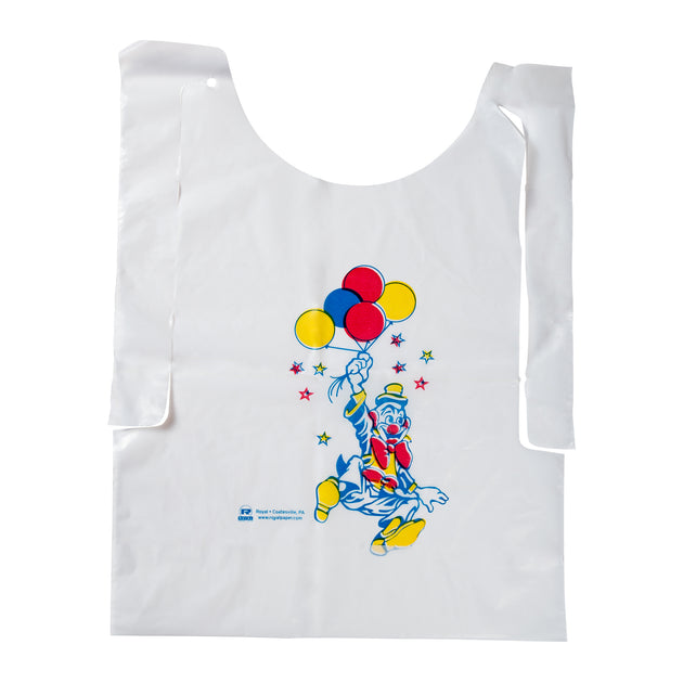 Children's Poly Bib with Clown Design