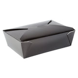 Black Folded Takeout Box, 7-3/4" x 5-1/2" x 2-1/2"