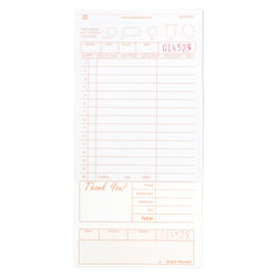 Tan Guest Check 2-Part Loose, Carbonless, 15 lines