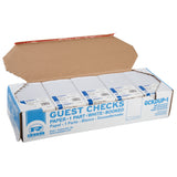 White Guest Checks, 1-Part Booked, Unlined, Open Case