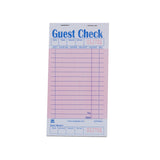 Pink Guest Check 1-Part Booked, 15 lines