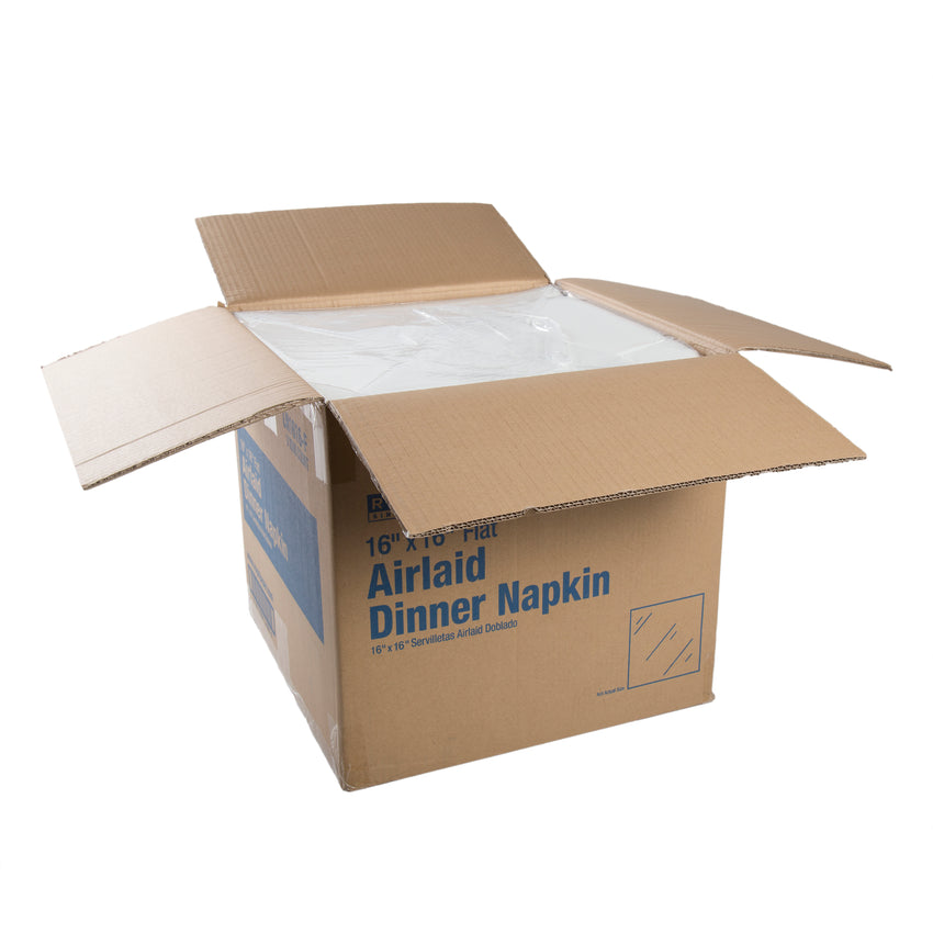 AIRLAID NAPKIN FLAT Pack 16" X 16", Opened Case