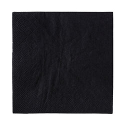 BLACK BEVERAGE NAPKINS 9.5