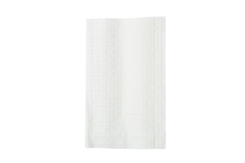 Dispenser Napkin, 7.8" x 6.25", White, 2-Ply, Interfold, Embossed