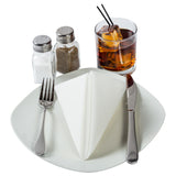 White Airlaid Napkin, 15" x 16", 1 Ply, Napkin On A Plate