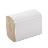 Dispenser Napkin, 7.8" x 6.5", Kraft, 2-Ply, Interfold, Embossed, Inner Package