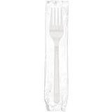 White Polypropylene Fork, Medium Heavy Weight, Individually Wrapped