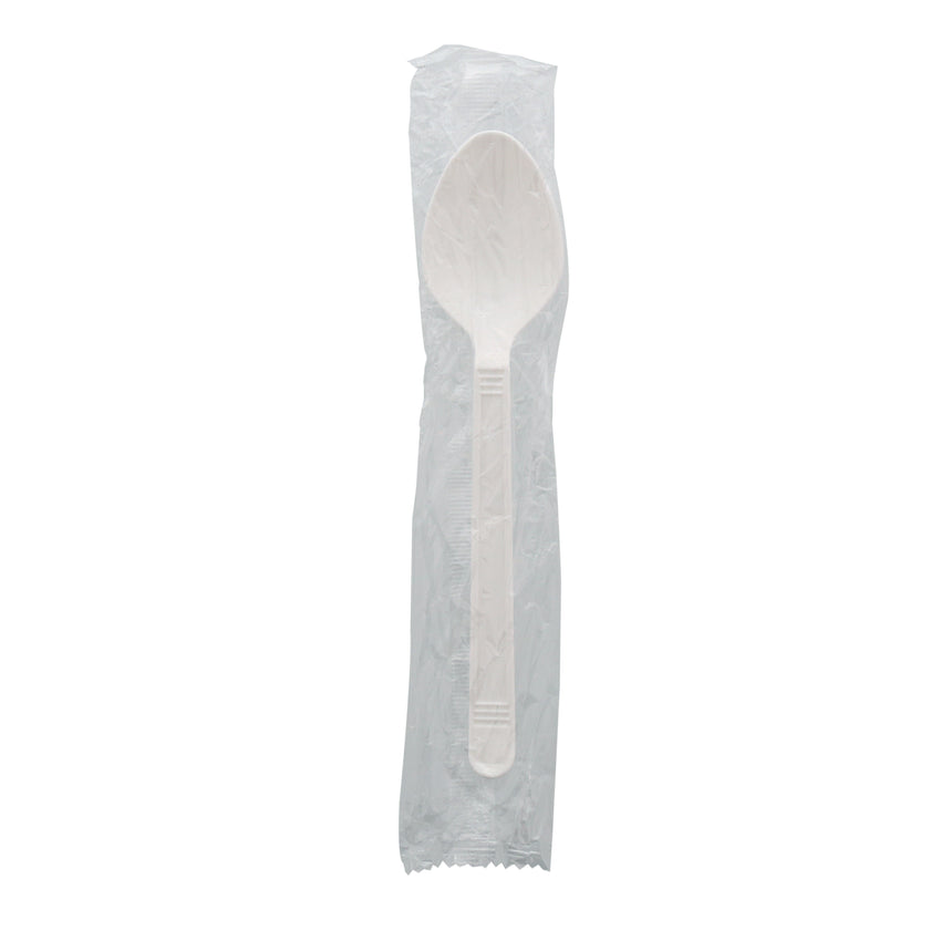 White Polypropylene Teaspoon, Heavy Weight, Individually Wrapped