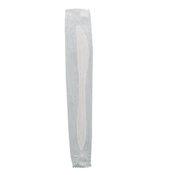 White Polypropylene Knife, Medium Weight, Individually Wrapped