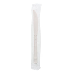 White Polypropylene Knife, Medium Heavy Weight, Individually Wrapped