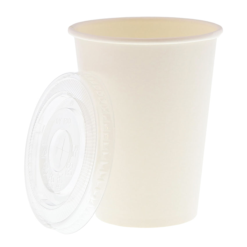 12 OZ PAPER CUP, SQUAT, 257GSM WHITE, 1000