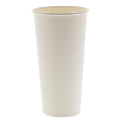 22 OZ PAPER CUP, SQUAT, 257GSM WHITE, 1000