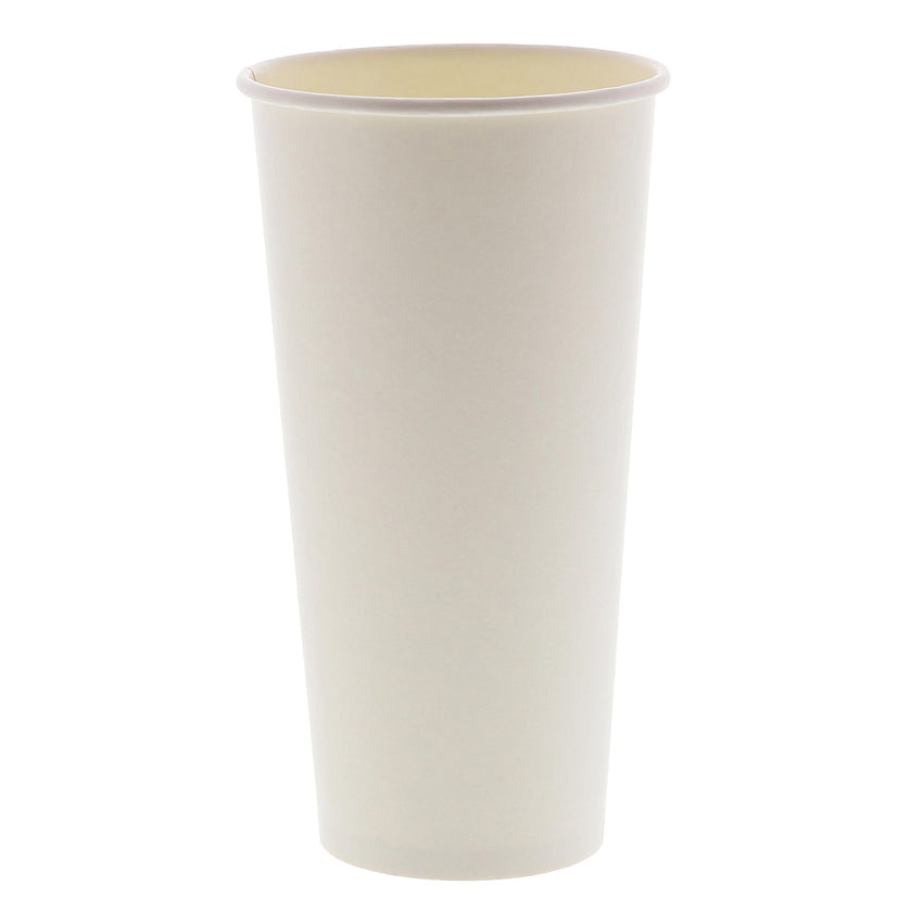 22 OZ PAPER CUP, SQUAT, 257GSM WHITE, 1000