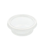 1.5 to 2 oz. Clear Polypropylene Portion Cup Lid, Lid On A Clear Cup