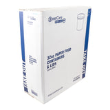 32 OZ WHITE PAPER FOOD CONTAINER AND LID COMBO, Case Closed