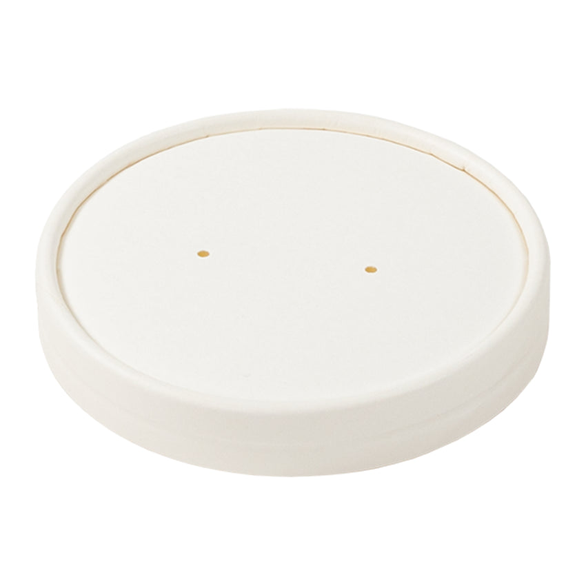 8 OZ WHITE PAPER FOOD CONTAINER AND LID COMBO, Lid Only