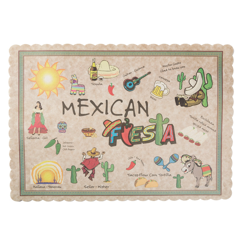 9.5" X 13.5" MEXICAN FIESTA DESIGN PLACEMAT 4C