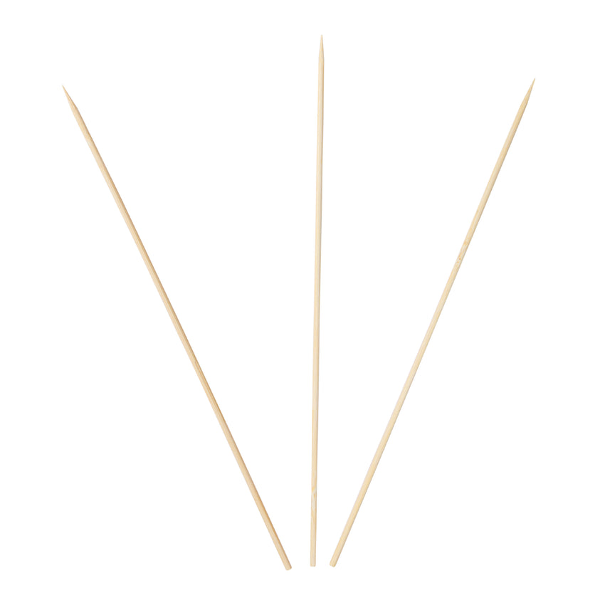 BAMBOO SKEWER 10", Three Skewers Fanned Out