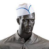 ROYAL CLASSY CAP BLUE STRIPE, Cap On Mannequin