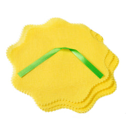 YELLOW LEMON WRAP GREEN RIBBON FLAT