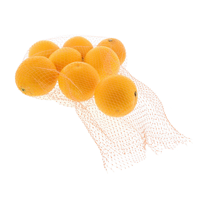 PLASTIC MESH BAG ORANGE 24", Bag Filled With Oranges