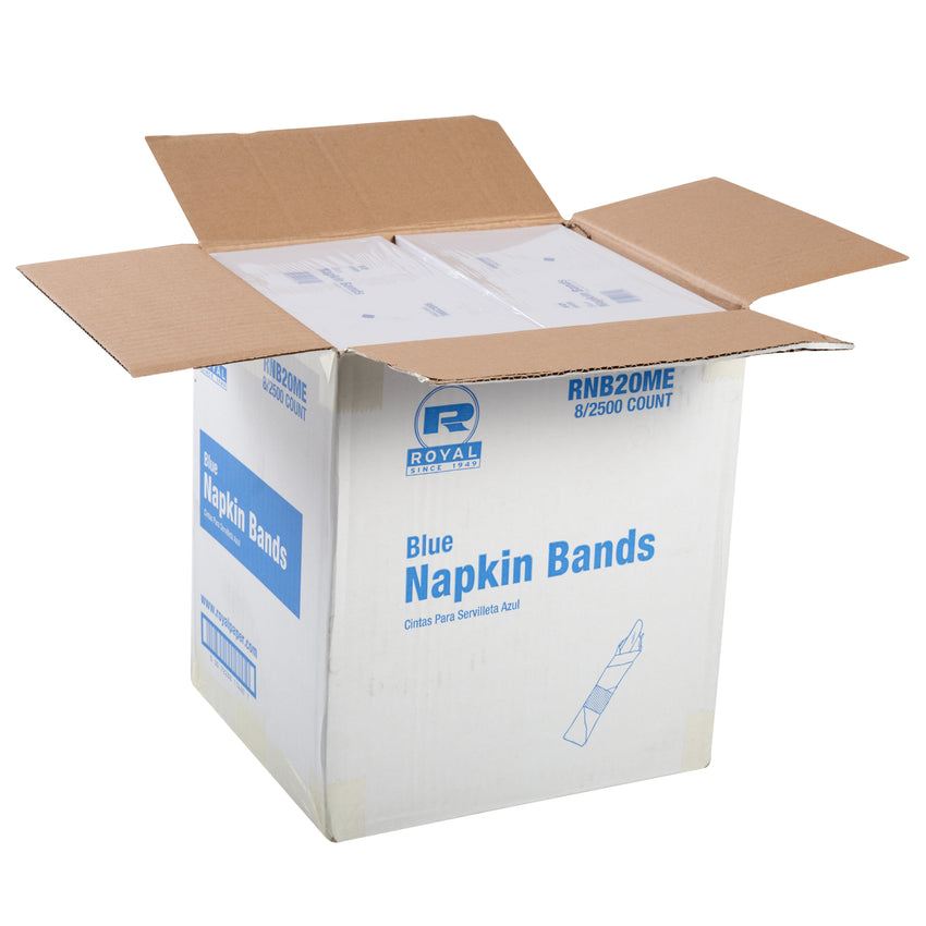 PAPER NAPKIN BAND BLUE, Opened Case