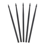 PREMIUM BLACK PLASTIC ARROW PICKS, Five Picks Fanned Out