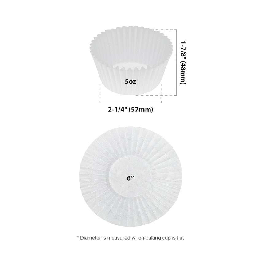 6" BAKING CUP, Dimensional Information