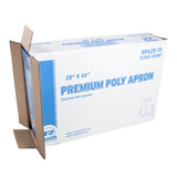 WHITE 28" X 46" 1.5 MIL POLY APRON BOXED, Opened Case