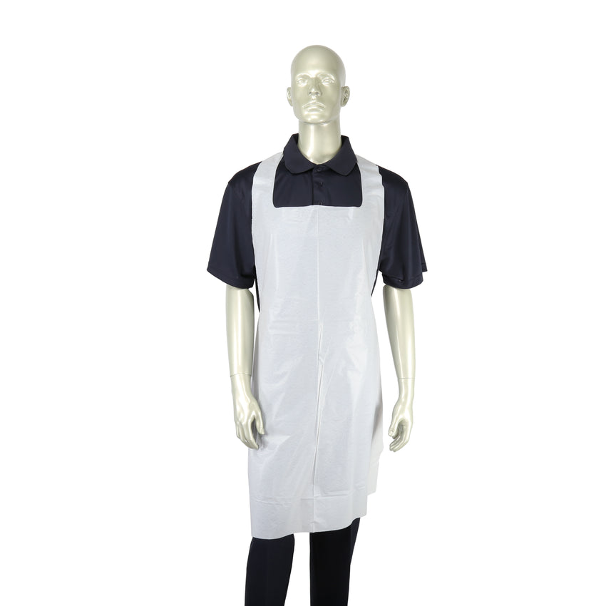 WHITE 28" X 46" 1.77 MIL POLY APRON BOXED