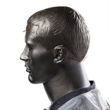 24" LIGHT BROWN LIGHT WEIGHT HAIRNET LATEX FREE, On Mannequin Side View