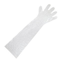 SHOULDER LENGTH GLOVES CLEAR POLYETHYLENE, 35