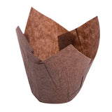 TULIP BAKING CUP LARGE BROWN 6-7/8" X 2"