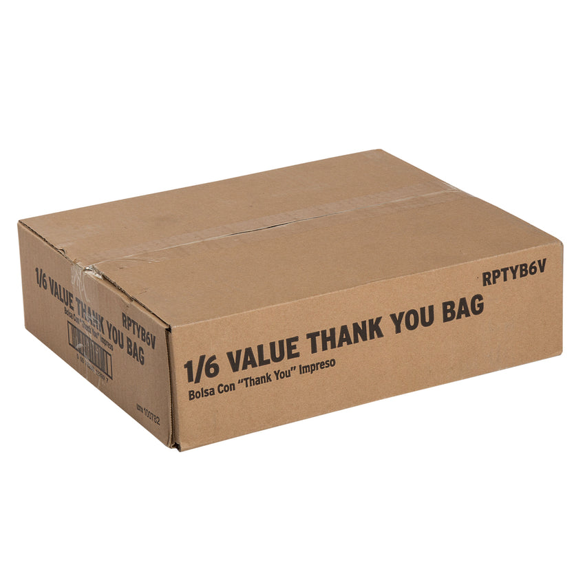 THANK YOU BAG 1/6, 11.5" X 6.5" X 20" 11 MIC, Closed Case