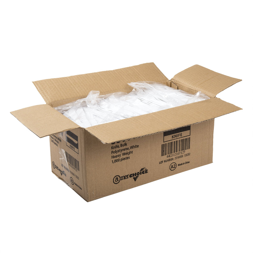 White Polystyrene Knife, Heavy Weight, Open Case