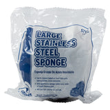 LARGE STAINLESS STEEL SPONGE, Plastic Wrapped Individual Package