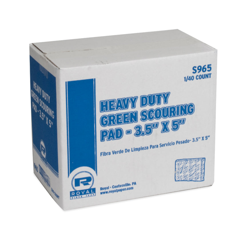 MedIUM DUTY GREEN SCOURING PAD 3-1/2" X 5", Closed Case