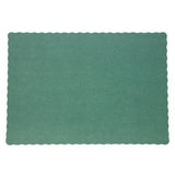 DARK GREEN PLACEMAT 13.5" X 9.5" SCALLOPED